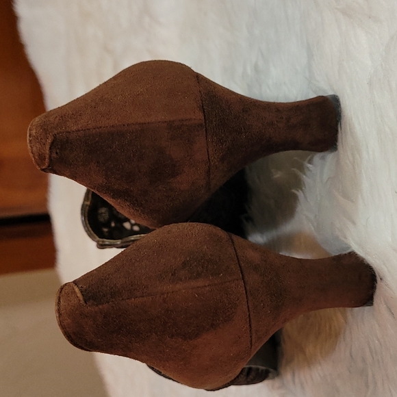 YVES SAINT LAURENT vintage mesh block shoe Size 35 - Picture 4 of 16